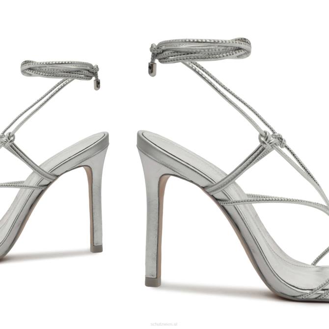 bei Schutz Sandale „Azealia“ aus Metallic-Leder Silber D60T297
