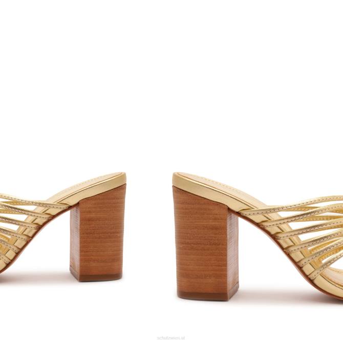 bei Schutz Sandale „Evangeline“ aus Metallic-Leder Gold D60T200