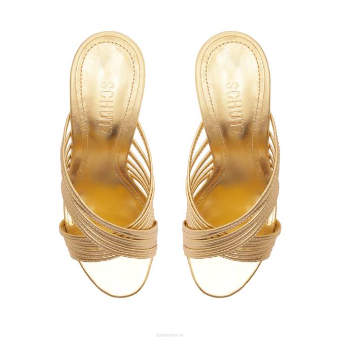 bei Schutz Sandale „Evangeline“ aus Metallic-Leder Gold D60T200
