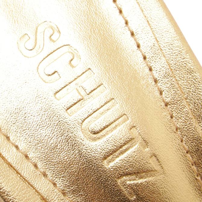 bei Schutz Sandale „Evangeline“ aus Metallic-Leder Gold D60T200