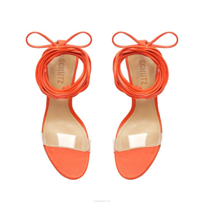 bei Schutz Sandale „Jessie“ aus Vinyl und Nappaleder orange D60T383