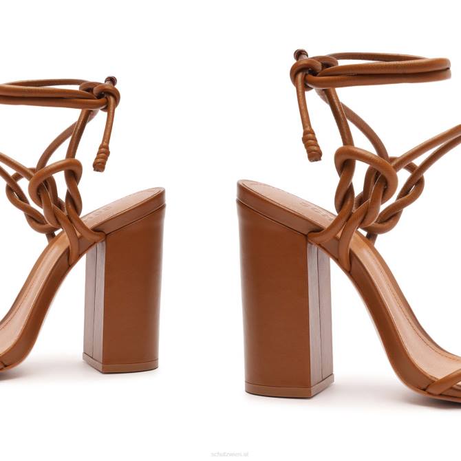 bei Schutz Sandale „Nicky Block“ aus Nappaleder neues Holz D60T57