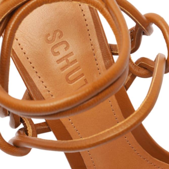 bei Schutz Sandale „Nicky Block“ aus Nappaleder neues Holz D60T57