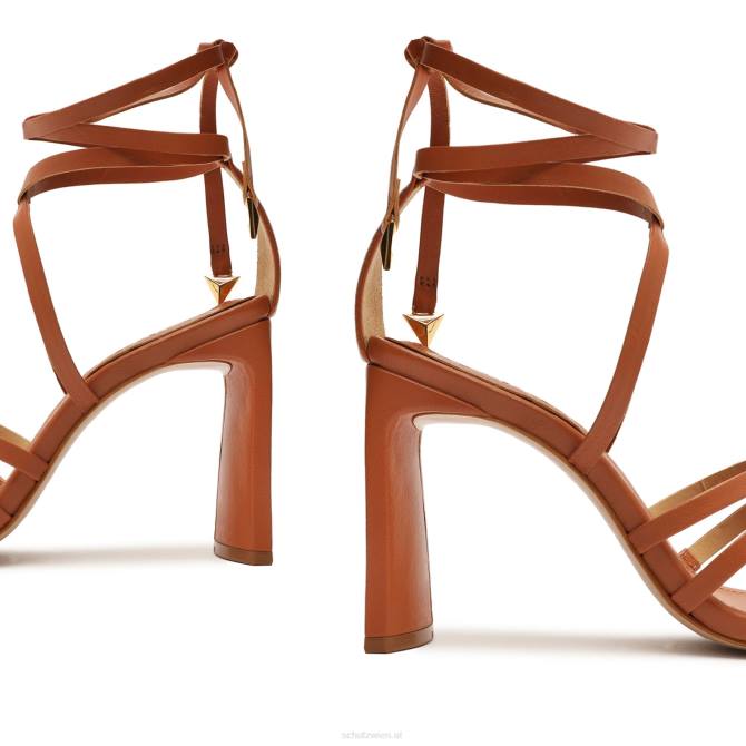bei Schutz Sandale aus Blatt-Nappaleder Karamell D60T139
