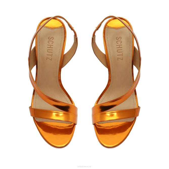 bei Schutz Sandale aus Kelly-Specchio-Leder orange D60T117