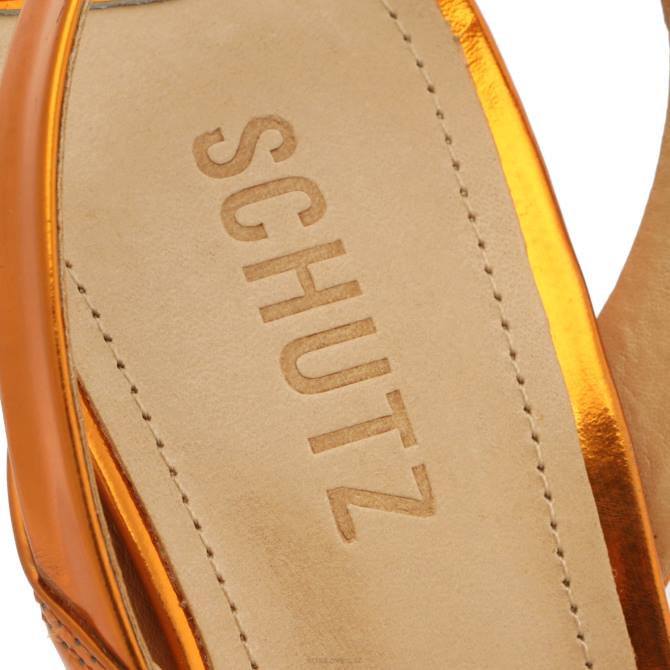 bei Schutz Sandale aus Kelly-Specchio-Leder orange D60T117