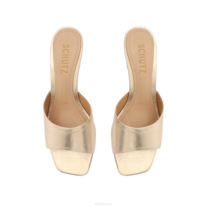 bei Schutz Sandale aus Metallic-Leder von Dethalia Platingold D60T317