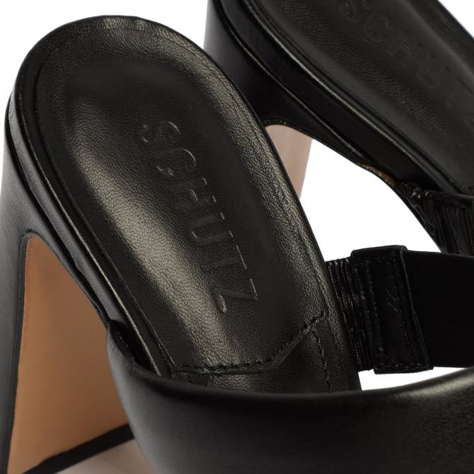 bei Schutz Sandale aus Mully-Nappaleder Schwarz D60T198