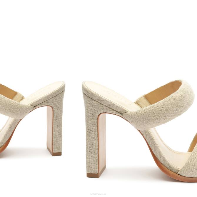 bei Schutz Sandale aus Mully-Stoff Cru Elfenbein D60T17