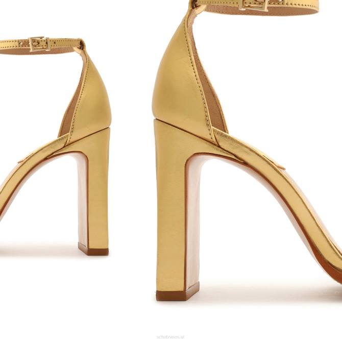 bei Schutz Suzy Lee Metallic-Ledersandale Gold D60T119