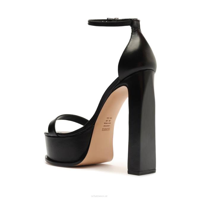 bei Schutz Suzy Lee Plateausandale aus Nappaleder Schwarz D60T146