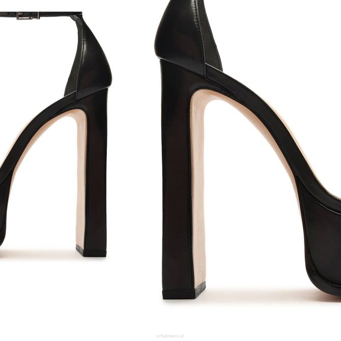 bei Schutz Suzy Lee Plateausandale aus Nappaleder Schwarz D60T146