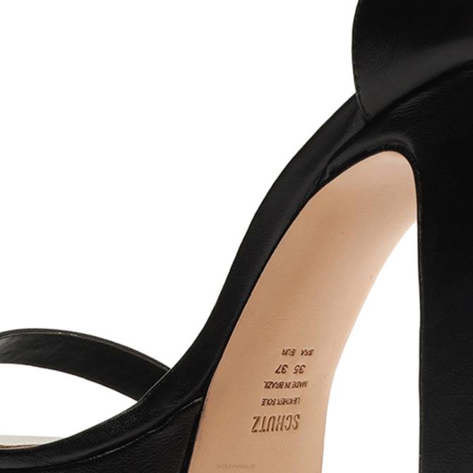 bei Schutz Suzy Lee Plateausandale aus Nappaleder Schwarz D60T146