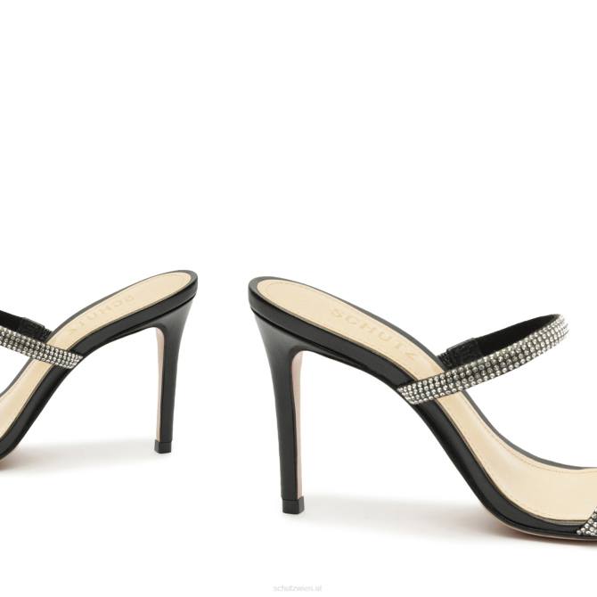 bei Schutz Taliah Glam Lather & Crystal Sandale Schwarz D60T236