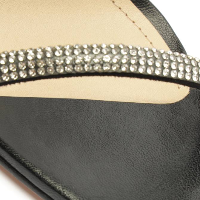 bei Schutz Taliah Glam Lather & Crystal Sandale Schwarz D60T236