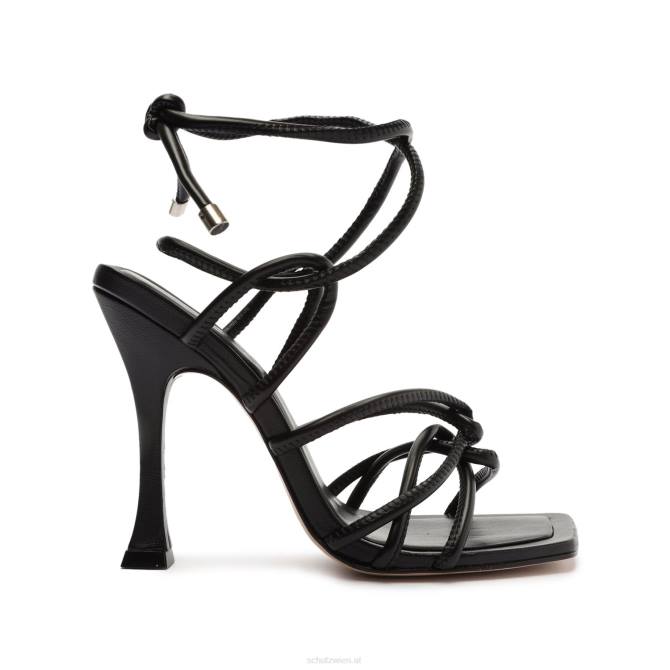 bei Schutz Tolle Ledersandale Schwarz D60T352