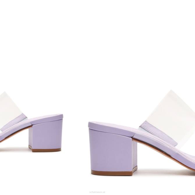 bei Schutz Victorie-Sandale aus Nappaleder und Vinyl rauchige Traube D60T122