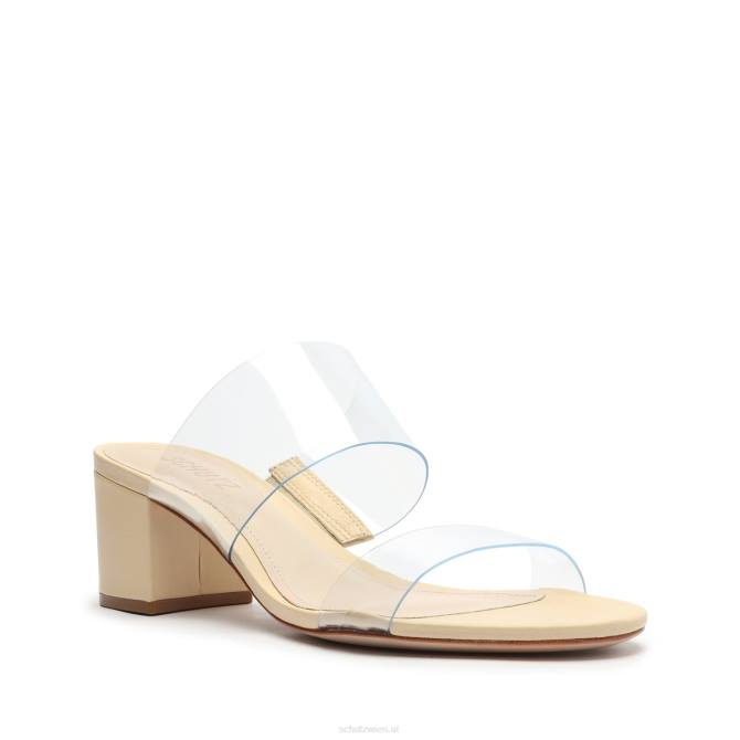 bei Schutz Victorie-Sandale aus Vinyl und Leder Eierschale D60T107