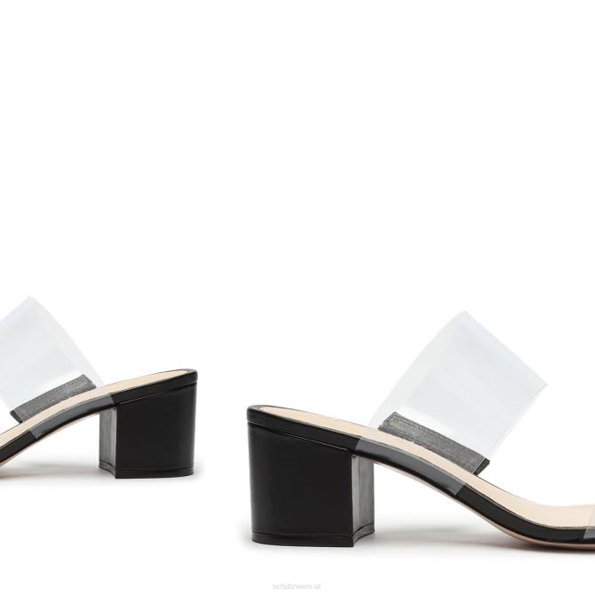 bei Schutz Victorie-Sandale aus Vinyl und Leder Schwarz D60T104