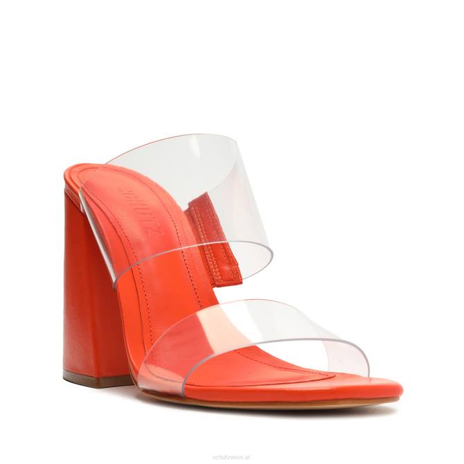 bei Schutz Victorie-Sandale mit hohem Block helle Mandarine D60T121