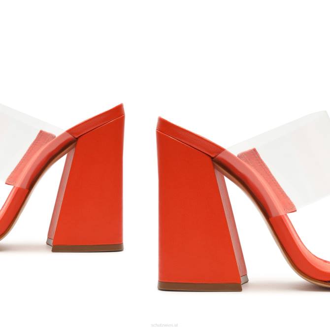 bei Schutz Victorie-Sandale mit hohem Block helle Mandarine D60T121