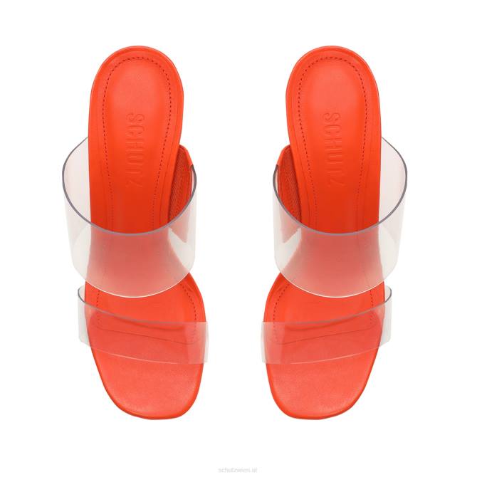 bei Schutz Victorie-Sandale mit hohem Block helle Mandarine D60T121