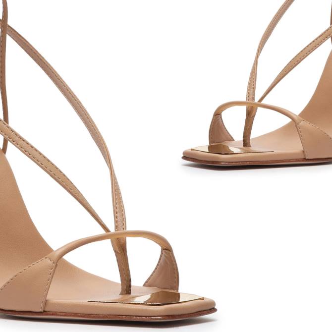 bei Schutz Vikki-Ledersandale Honigbeige D60T356