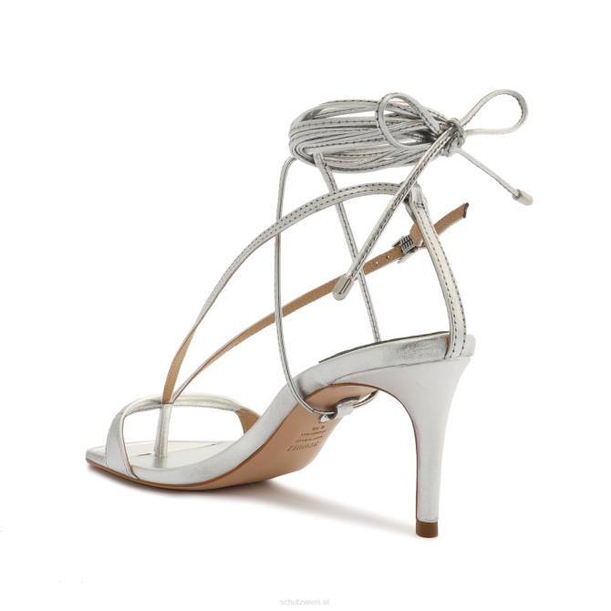 bei Schutz Vikki Lo Metallic-Ledersandale Silber D60T334