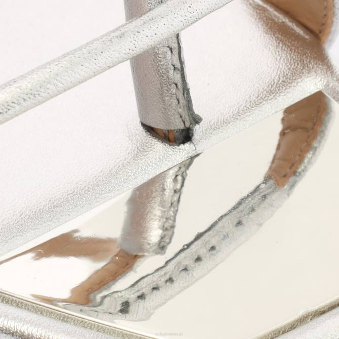 bei Schutz Vikki Lo Metallic-Ledersandale Silber D60T334