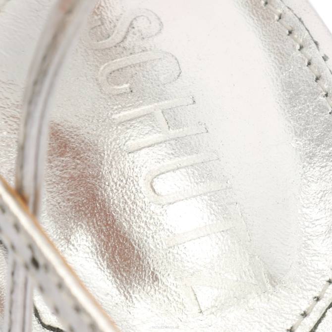 bei Schutz Vikki Lo Metallic-Ledersandale Silber D60T334
