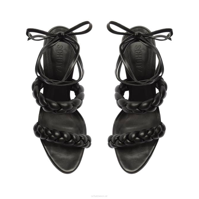 bei Schutz Zarda-Sandale mit hohem Block Schwarz D60T125