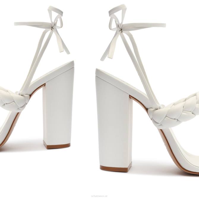 bei Schutz Zarda-Sandale mit hohem Block Weiss D60T124