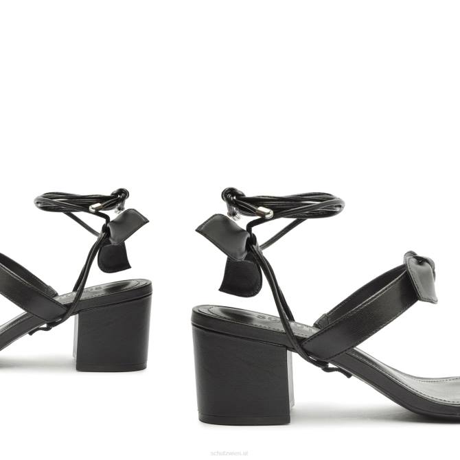 bei Schutz alia Mid-Block-Sandale aus Nappaleder Schwarz D60T61