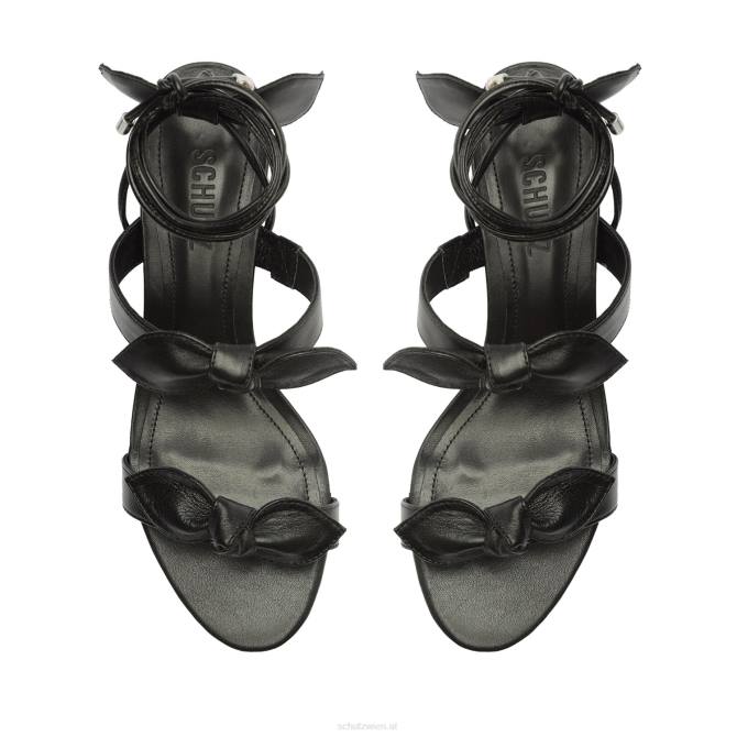 bei Schutz alia Mid-Block-Sandale aus Nappaleder Schwarz D60T61