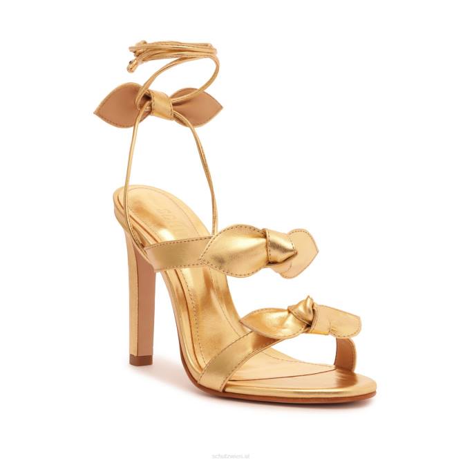 bei Schutz alia hohe Sandale aus Metallic-Leder Gold D60T257