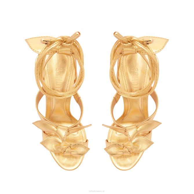 bei Schutz alia hohe Sandale aus Metallic-Leder Gold D60T257