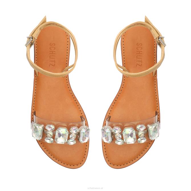 bei Schutz Chloe Sandale aus Vinyl und Nappaleder hell beige D60T525