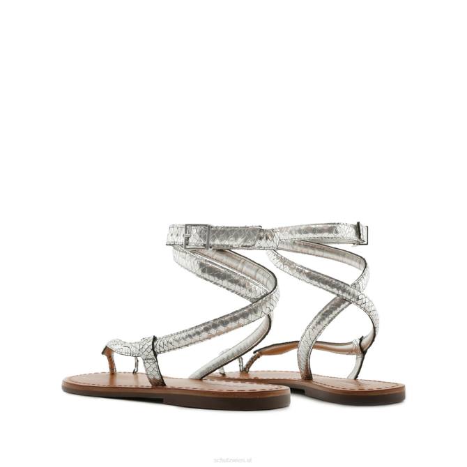 bei Schutz Courtney-Sandale aus Metallic-Leder helles Silber D60T560