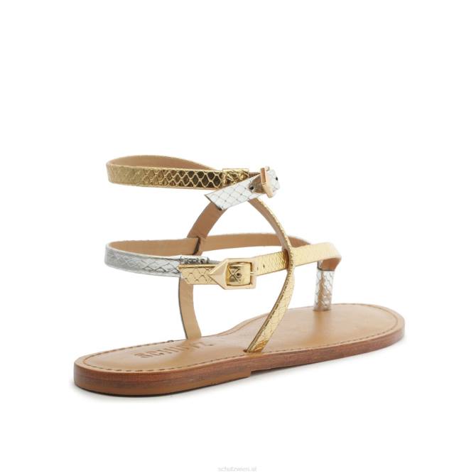 bei Schutz Elsie Ledersandale mit Schlangenprägung prata D60T539