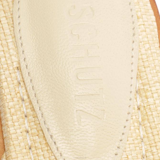 bei Schutz Fee, lässige Sandale aus Stroh und Nappaleder Eierschale D60T588