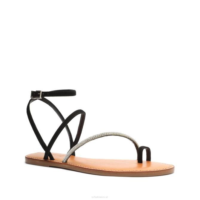 bei Schutz Hallea Glam Nubuk-Sandale Schwarz D60T523