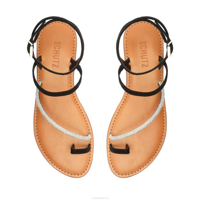 bei Schutz Hallea Glam Nubuk-Sandale Schwarz D60T523