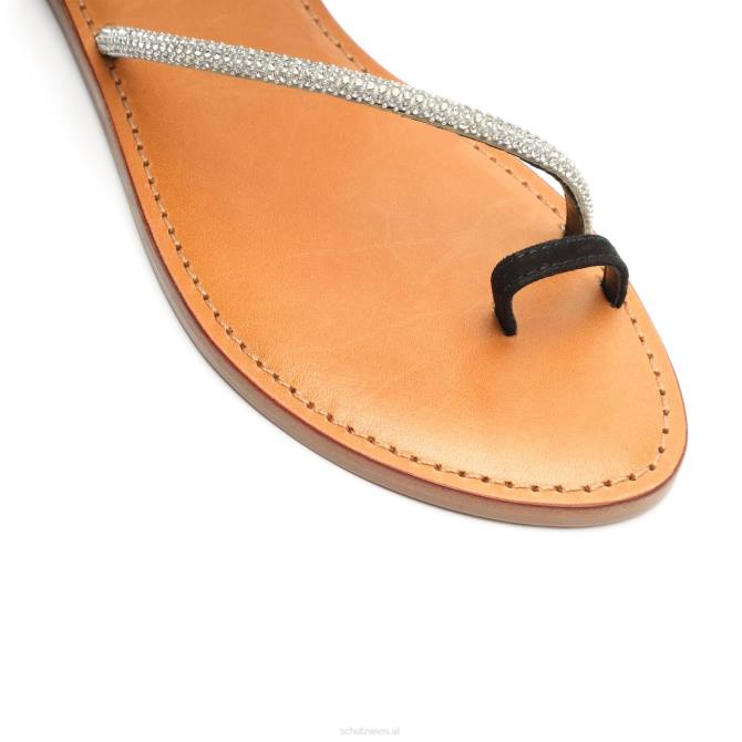 bei Schutz Hallea Glam Nubuk-Sandale Schwarz D60T523