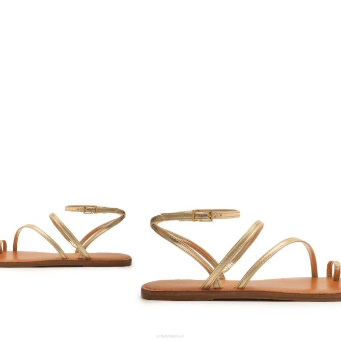 bei Schutz Hallea-Sandale aus Metallic-Leder Gold D60T522
