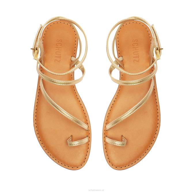 bei Schutz Hallea-Sandale aus Metallic-Leder Gold D60T522