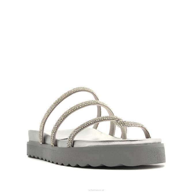 bei Schutz Phoebe sportliche Metallic-Sandale aus Nappaleder Silber D60T532