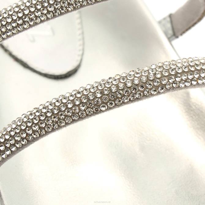 bei Schutz Phoebe sportliche Metallic-Sandale aus Nappaleder Silber D60T532