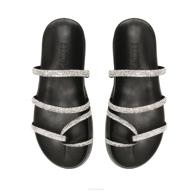 bei Schutz Phoebe sportliche Sandale aus Nappaleder schwarzer Kristall D60T533