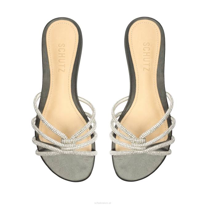 bei Schutz Rachel Glam Nubuk-Sandale Schwarz D60T499