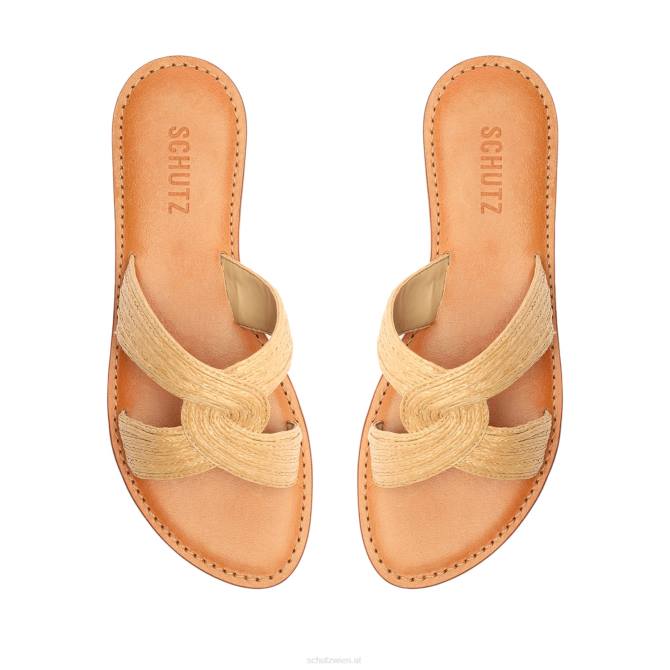 bei Schutz Rita natürliche Bastsandale Sand D60T509